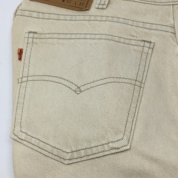 Vintage 55 Orange Tab Cream Levis 